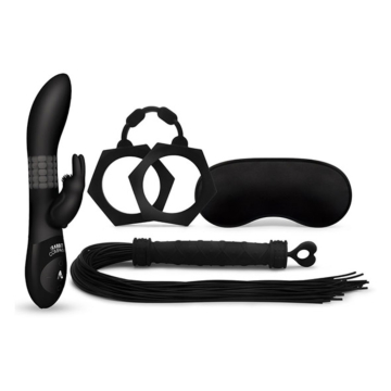 The Rabbit Company Beaded Rabbit Bondage Gift Set for Couples Black Os