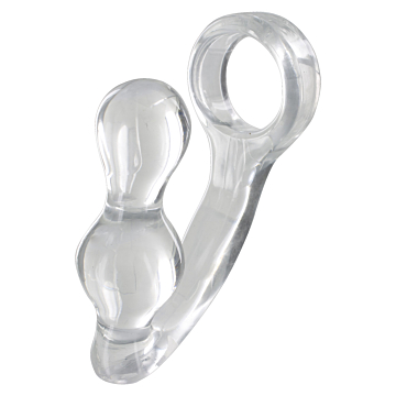 Power Butt Plug with Penis Ring - Toy Joy - Transparent