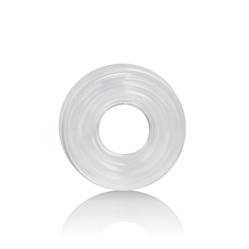 Premium Silicone Cock Ring M (Transparent) - CalExotics - Stretchable