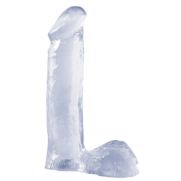 Realistic Penis with Balls 19cm (Transparent) - Pipedream Basix Rubber Works - Veins