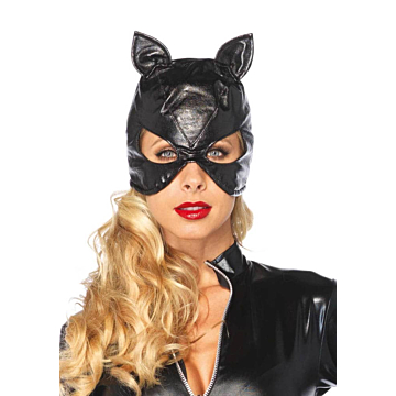 Faux Leather Cat Mask