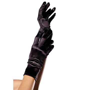 Wrist Length Satin Gloves