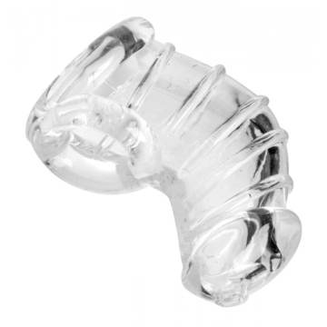 Detained Soft Body Chastity Cage - XR Brands Master Series - Transparent