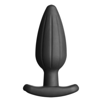 Rechargeable Silicone Noir "Rocker" Butt Plug with Electro Stimulation (Large) - ElectraStim