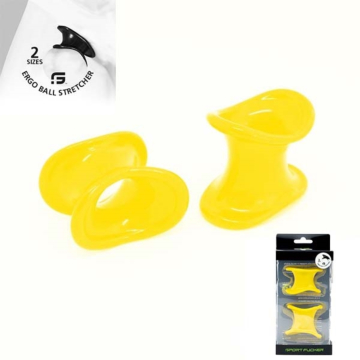 Ergo Ball Stretcher Cock Ring (2x) Yellow - Sport Fucker - Testicles