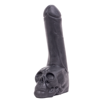 Silicone Realistic Penis with Skull 28 cm (Black) - Keep Burning