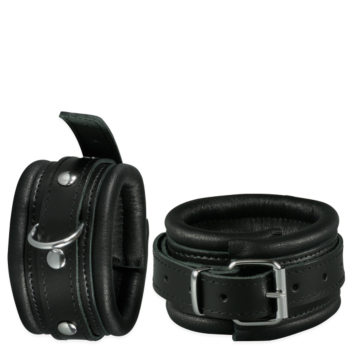 Leather Anklecuffs Black - 5 cm
