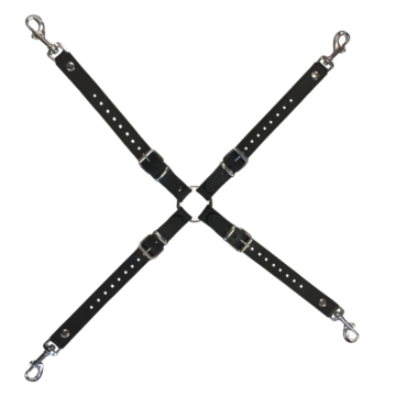 Universal connection strap with carabiner "Hogtie" adjustable