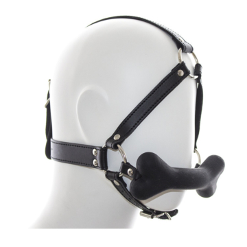 Hound Bone Gag Head Harness Black