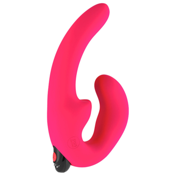 Strapless Strapon Fun Factory - Sharevibe Double Dildo with Vibration Pink