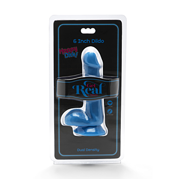 Realistic Cock with Balls Happy Dicks Get Real 16.5 cm (Blue) - Toy Joy - Waterproof