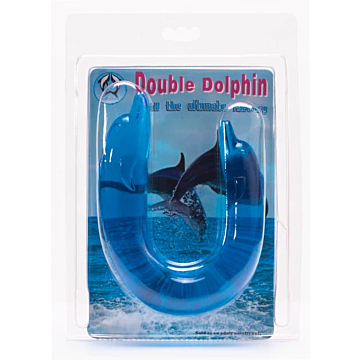 Dolphin Double Dildo - Blue - Double Headers