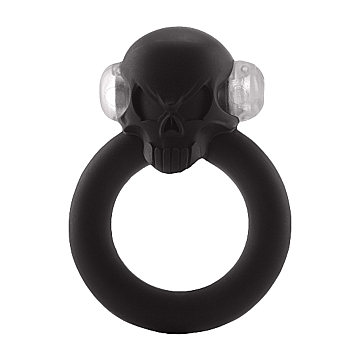 Shadow Skull Vibrating Cock Ring (Black) - Shots Media - Silicone