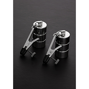 2 Adjustable Stainless Steel Nipple Tighteners with Changeable Weights - Triune