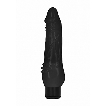 8 Inch Fat Realistic Dildo Vibe - Black