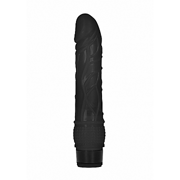 8 Inch Thin Realistic Dildo Vibe - Black