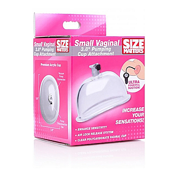 Small Vaginal 3.8 Inch Pumping Cup Attachment - Transparent