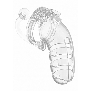 "Model 12 - Chasity - 5.5"" - Cage with Plug - Transparent"