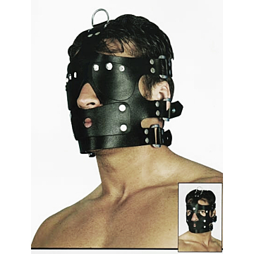 Leather Mask with closed eyes