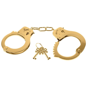 metal gold handcuffs steel