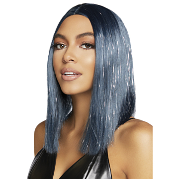 Midnight Blue Tinsel Bob Wig