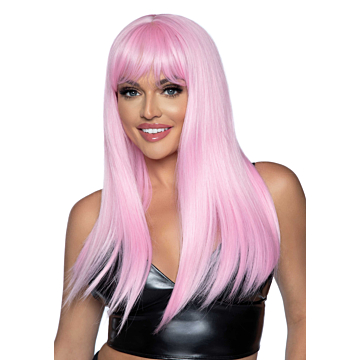 Straight Bang Pink Wig by Leg Avenue