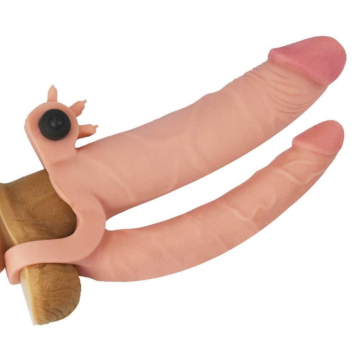 Manson Penis Double With Vibration Pleasure X-Tender Add 1