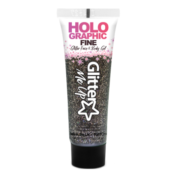 Holo Glitter Face Gel (Black)