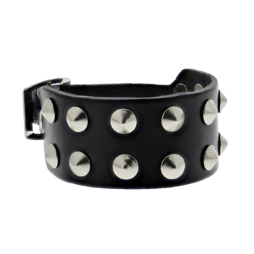 Unknown brand black leather bracelet - studded!