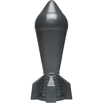 Doc Johnson American Bombshell - Shockwave - Dildo or Butt Plug - Gunmetal Grey