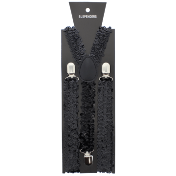 Black Sequin Braces by [Brand]