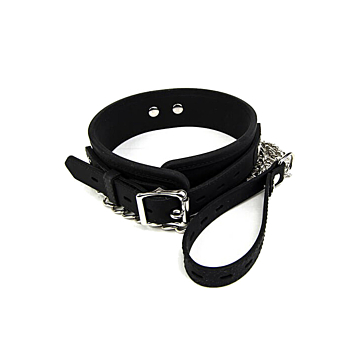 Bound to Please Collar & Lead: Black Silicone.