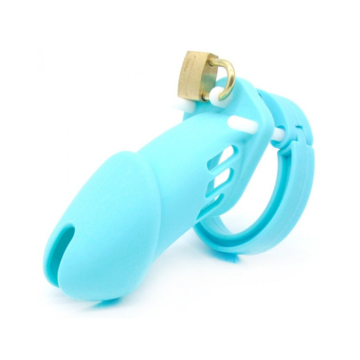 Silicone chastity cage Blue 9 x 3cm
