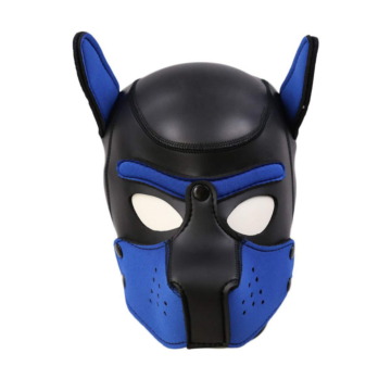 Neoprene Puppy Hood for BDSM - Blue