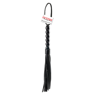 Fetish Fantasy Beaded Cat-O-Nine Tails Black 20inches