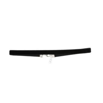 Velvet choker with lobster clasp, black.