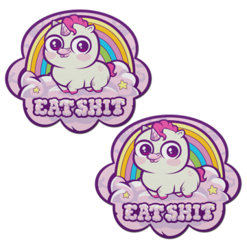 Eat Shit Unicorn Rainbow Cloud Nipple Pasties