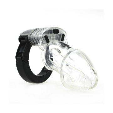 Clear adjustable chastity cage
