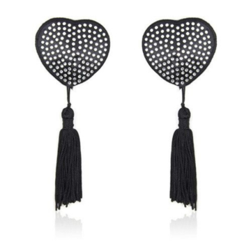 Heart shine nipples tassels (silver)