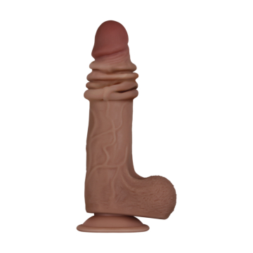 Flex Skin Poseable Realistic Dildo 22.8 cm - Dark