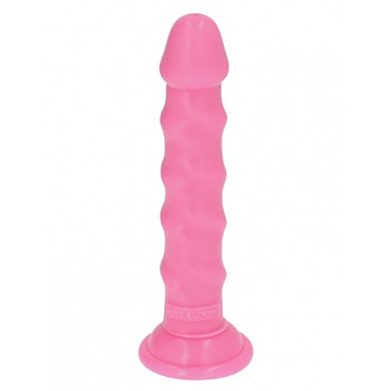 Ugo Dildo with Vortex-Shaped Ribs 14.5 cm (Pink) - Toyz4lovers - Waterproof Penis