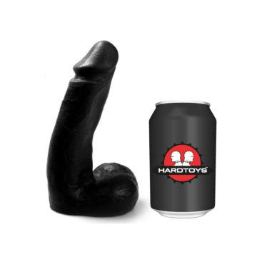 DP1001 Realistic Dildo with Balls 14cm (Black) - HardToys