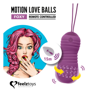 Remote Controlled Vaginal Motion Love Balls Foxy - Feelztoys