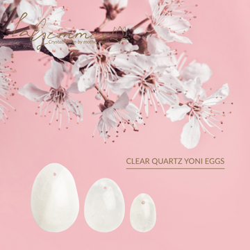 La Gemmes - Yoni Egg Set Clear Quartz (L-m-s)