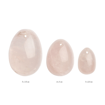 La Gemmes - Yoni Egg Set Rose Quartz (L-m-s)