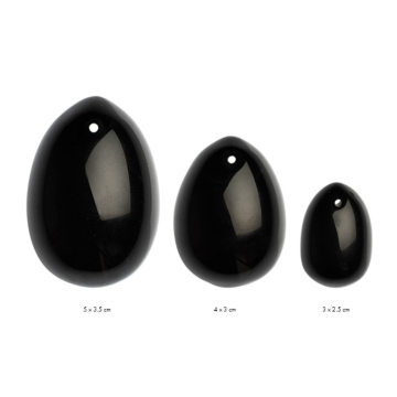 La Gemmes Yoni Vaginal Egg Set (S-M-L) - Black Obsidian