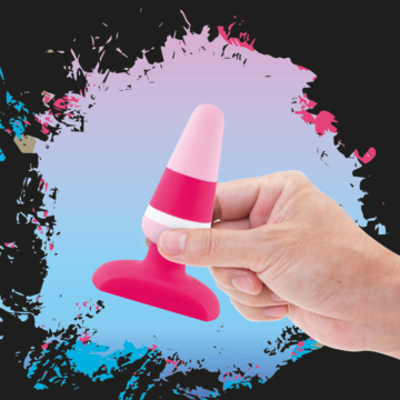 Smooth - Plugz Silicone Butt Plug Nr. 2 (Pink/Purple) - Feelztoys