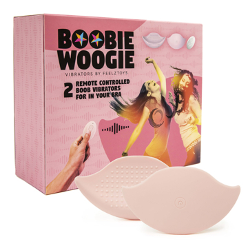 Feelztoys - Boobie Woogie Remote Controlled Boob Vibrators (2 Pcs)