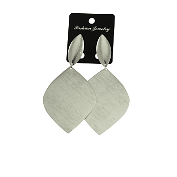 Oval Silver Disc Earrings by [Brand]