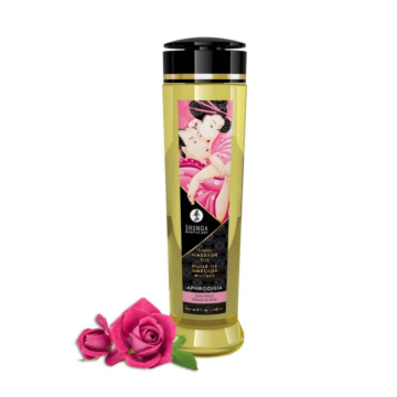 Shunga Erotic Massage Sexual Gel 240 ml - Rose - Organic Sensual Oil